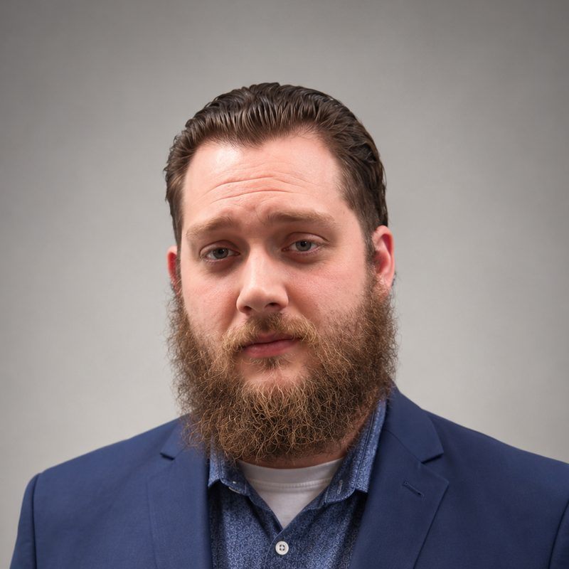 Portrait of Keegan Kimball, CEO and Founder of Feather and Scale Marketing